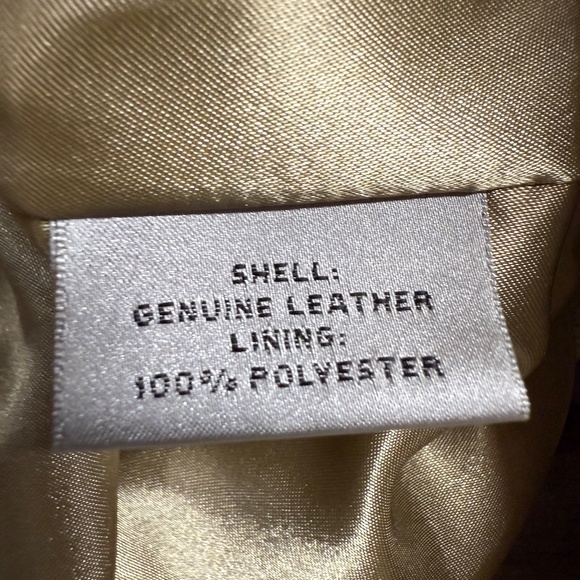 Preston & York, Leather Jackets, Gold metallic, Large, full zipper - Picture 4 of 5